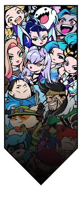Banner „Kritzelbrudis // League of Legends“