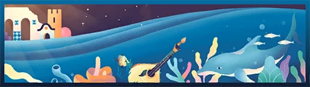 Banner „Viertel Pearl: Meeresblick“